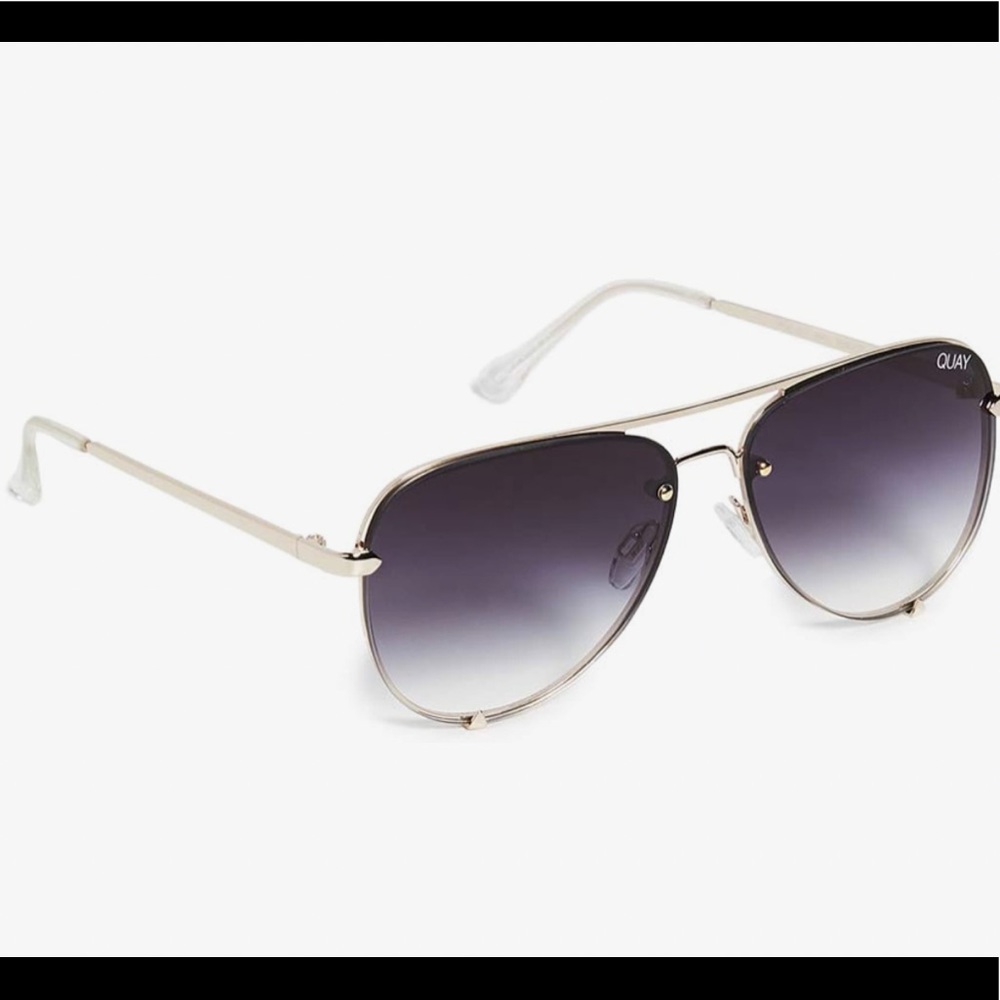 NWOT Quay High Key Mini Sunglasses - Gold/Fade